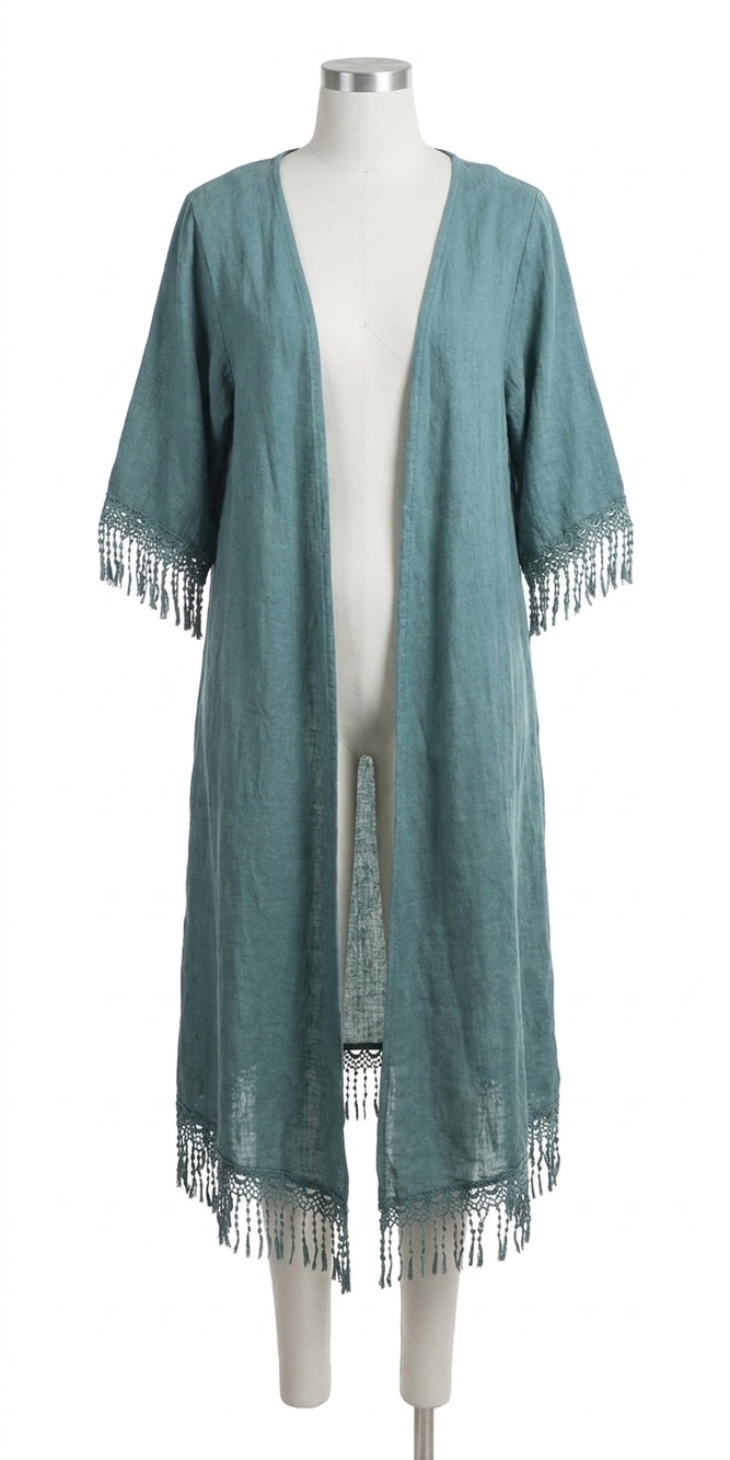NEW GIGI MODA barbara open front jacket in green